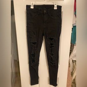 black high waisted american eagle skinny jeans